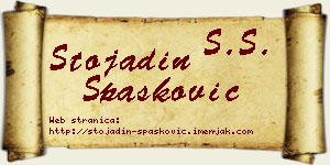 Stojadin Spasković vizit kartica
